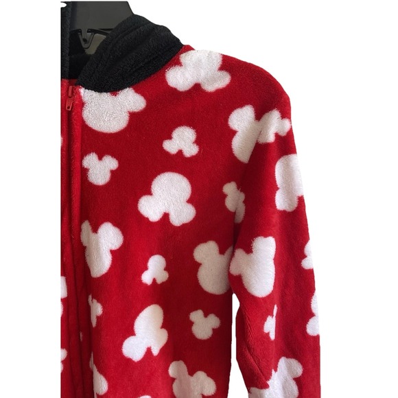 Adult Small Disney Party Park Mickey Minnie Mouse One Piece Pajamas Footed PJ‎ S - Picture 7 of 16